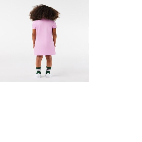 Lacoste Kids' Piqué Polo Dress Pink Size 2 - Picture 5 of 10
